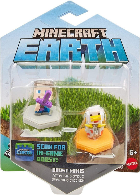 Minecraft Mini Figure 2-Pack Steve & Chicken-0